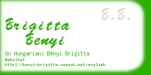 brigitta benyi business card