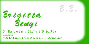 brigitta benyi business card